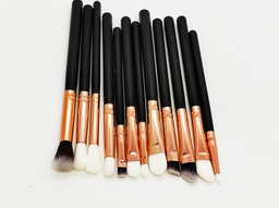 [ACCMIISMI1213] Set de Brochas para Ojos de 12 Piezas Negro Mii's Cosmetics