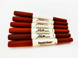 [MAQROMAL8186-FS] Labial Matte (2 en 1) Lápiz Labial y Delineador - Romantic Beauty